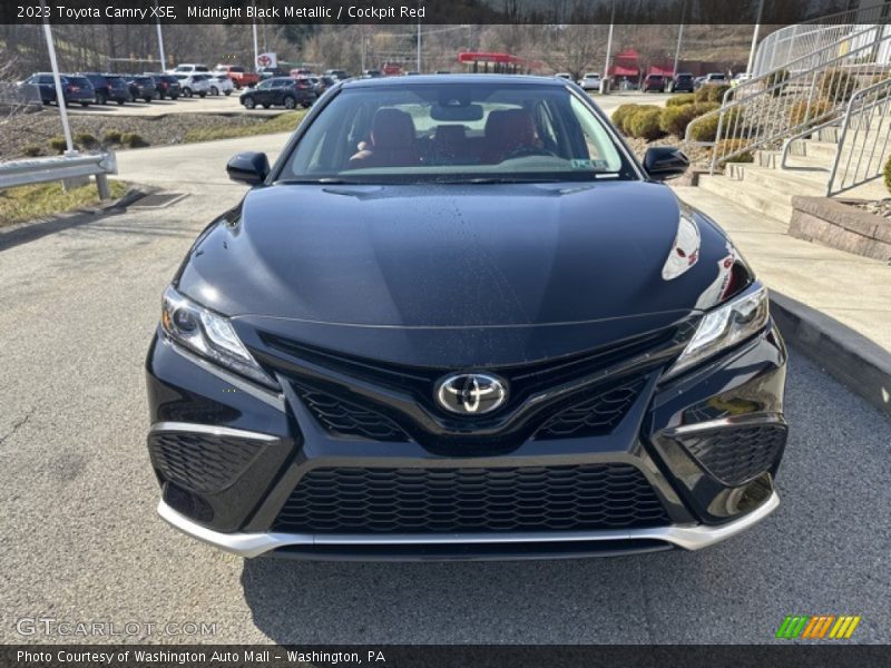 Midnight Black Metallic / Cockpit Red 2023 Toyota Camry XSE