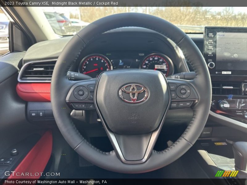 Midnight Black Metallic / Cockpit Red 2023 Toyota Camry XSE