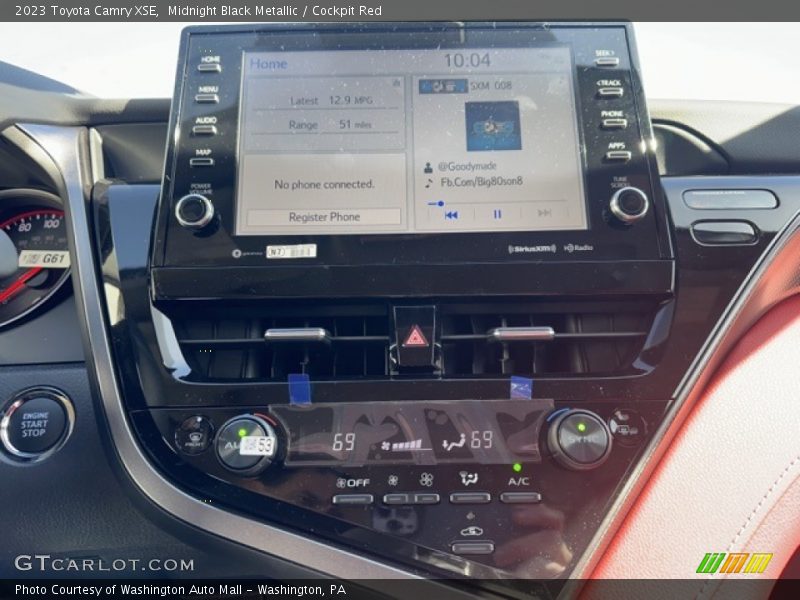 Midnight Black Metallic / Cockpit Red 2023 Toyota Camry XSE