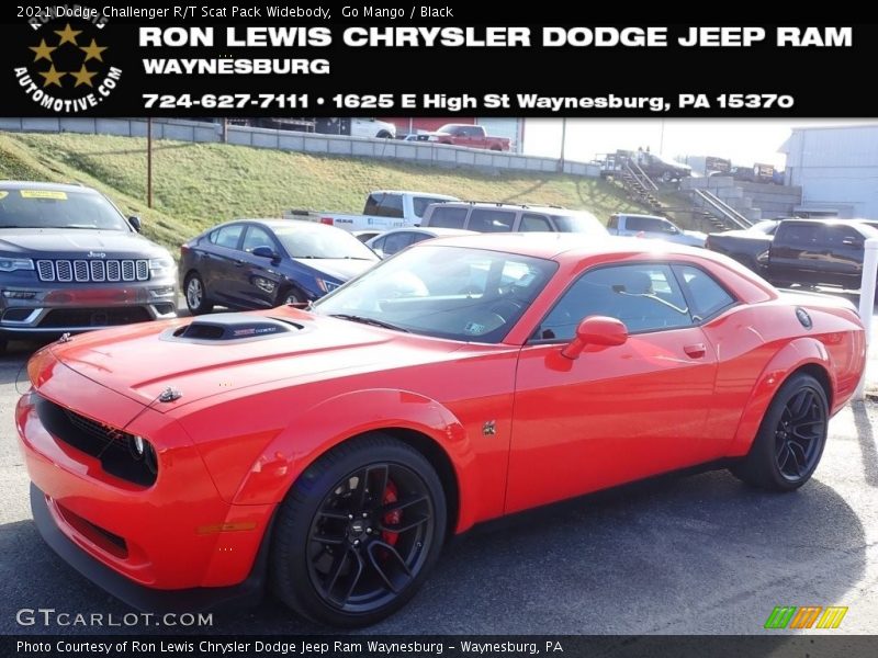 Go Mango / Black 2021 Dodge Challenger R/T Scat Pack Widebody