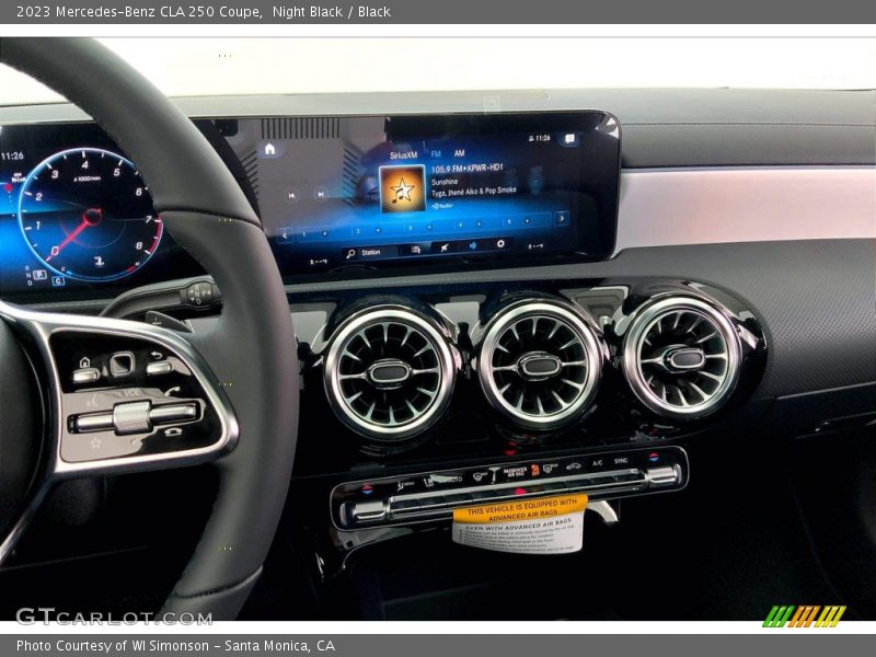 Controls of 2023 CLA 250 Coupe