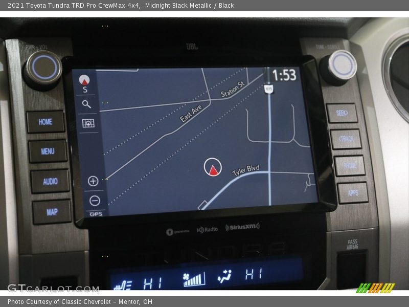 Navigation of 2021 Tundra TRD Pro CrewMax 4x4
