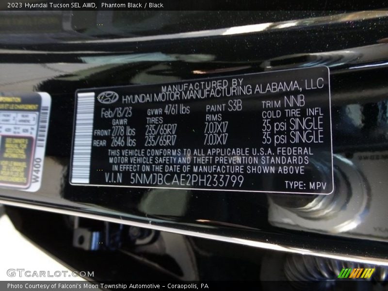 Phantom Black / Black 2023 Hyundai Tucson SEL AWD