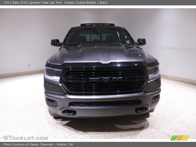 Granite Crystal Metallic / Black 2021 Ram 1500 Laramie Crew Cab 4x4