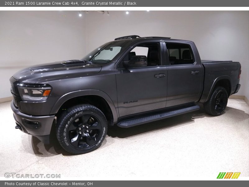 Granite Crystal Metallic / Black 2021 Ram 1500 Laramie Crew Cab 4x4