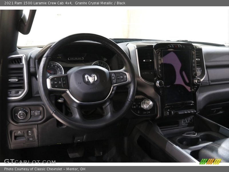 Granite Crystal Metallic / Black 2021 Ram 1500 Laramie Crew Cab 4x4
