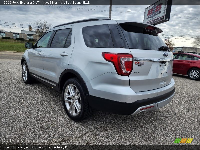 Ingot Silver Metallic / Ebony Black 2016 Ford Explorer XLT