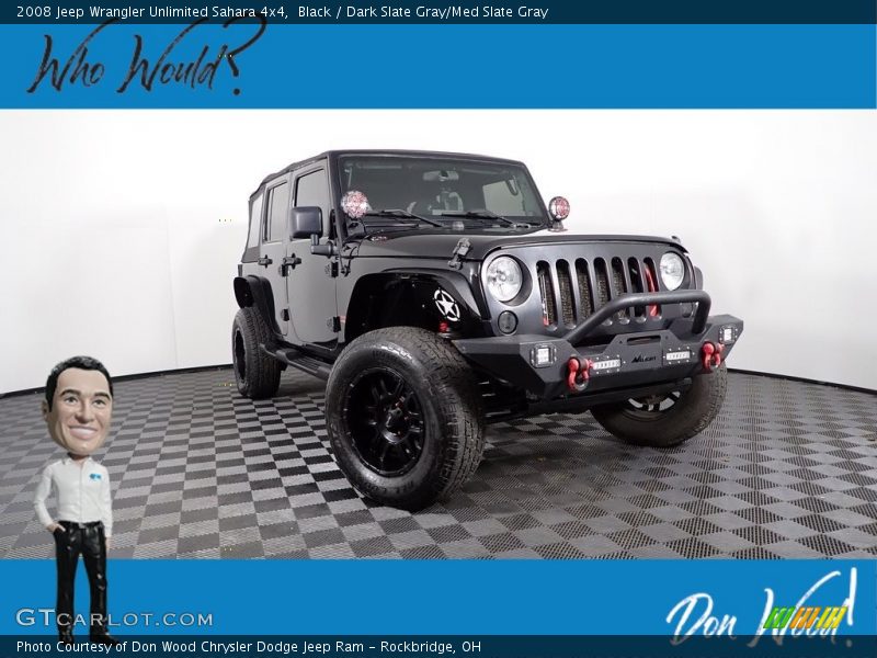 Black / Dark Slate Gray/Med Slate Gray 2008 Jeep Wrangler Unlimited Sahara 4x4