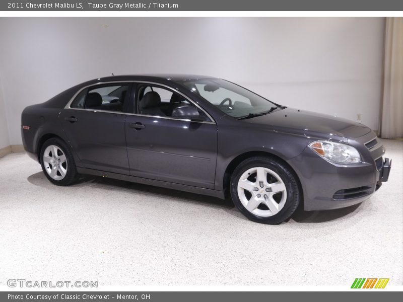 Taupe Gray Metallic / Titanium 2011 Chevrolet Malibu LS