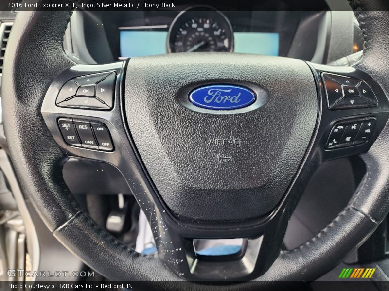 Ingot Silver Metallic / Ebony Black 2016 Ford Explorer XLT
