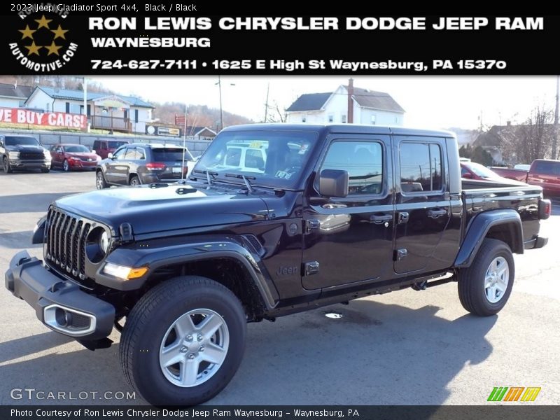 Black / Black 2023 Jeep Gladiator Sport 4x4