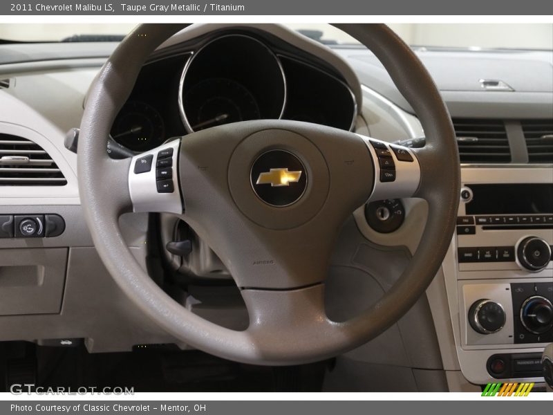 Taupe Gray Metallic / Titanium 2011 Chevrolet Malibu LS
