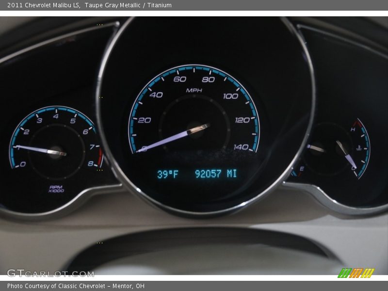 Taupe Gray Metallic / Titanium 2011 Chevrolet Malibu LS