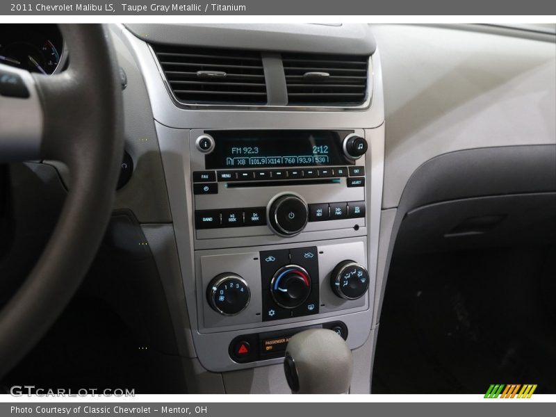 Taupe Gray Metallic / Titanium 2011 Chevrolet Malibu LS