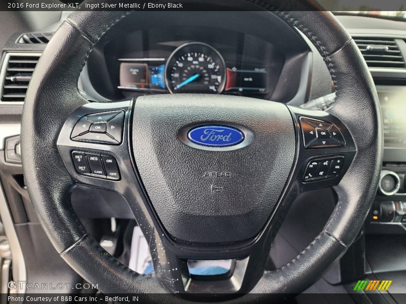 Ingot Silver Metallic / Ebony Black 2016 Ford Explorer XLT