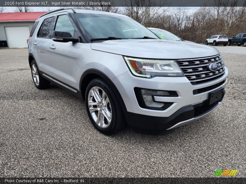 Ingot Silver Metallic / Ebony Black 2016 Ford Explorer XLT