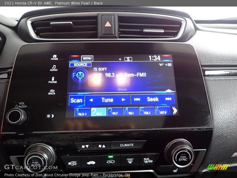 Platinum White Pearl / Black 2021 Honda CR-V EX AWD