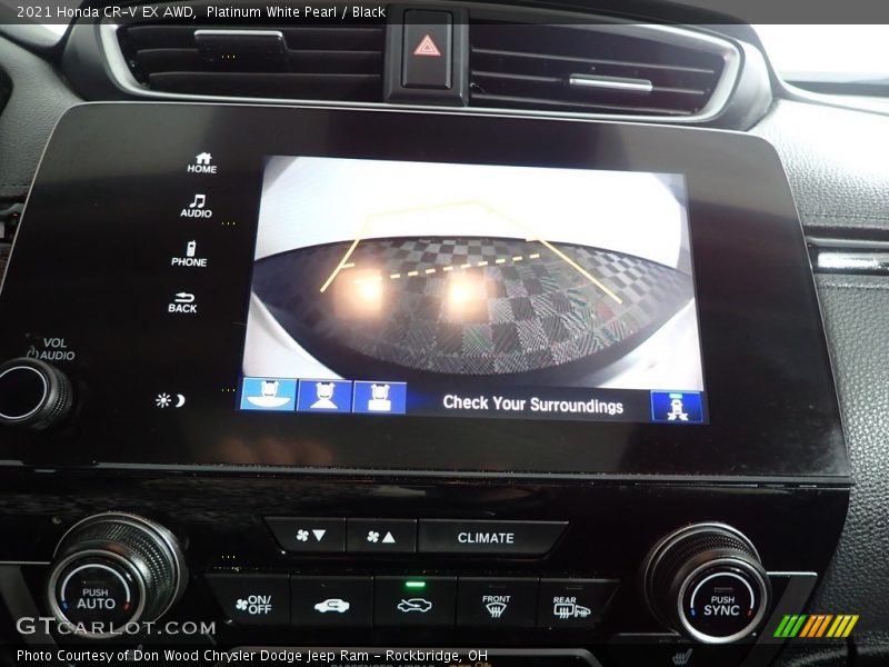 Platinum White Pearl / Black 2021 Honda CR-V EX AWD
