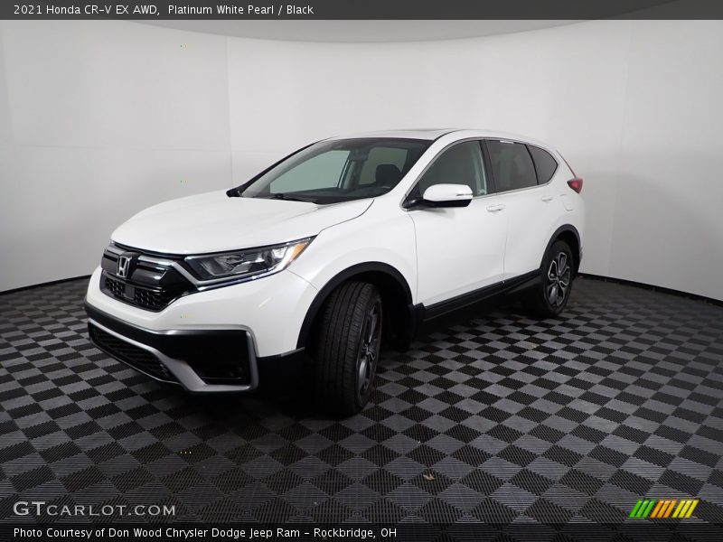 Platinum White Pearl / Black 2021 Honda CR-V EX AWD