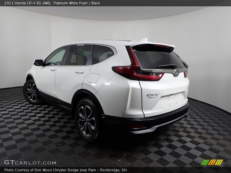 Platinum White Pearl / Black 2021 Honda CR-V EX AWD