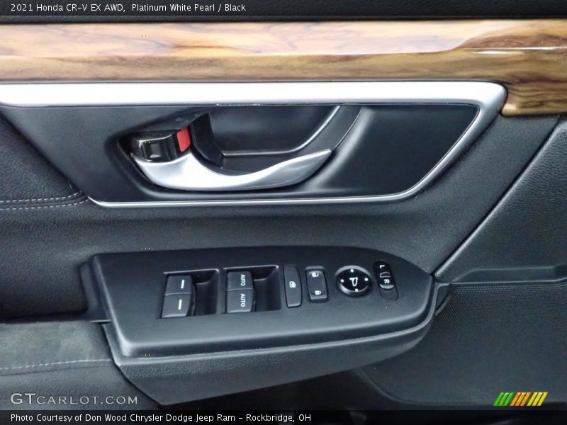 Platinum White Pearl / Black 2021 Honda CR-V EX AWD
