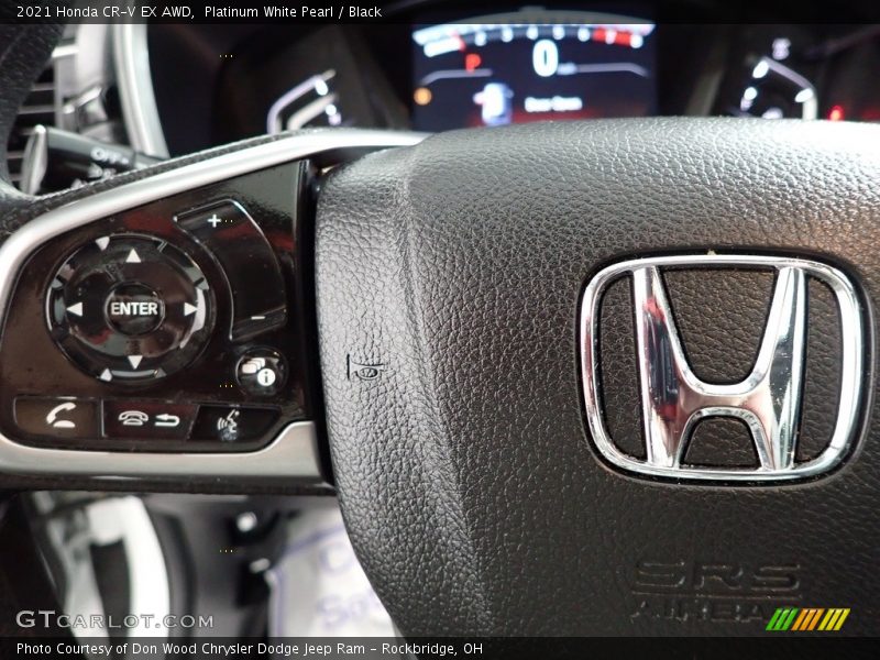 Platinum White Pearl / Black 2021 Honda CR-V EX AWD