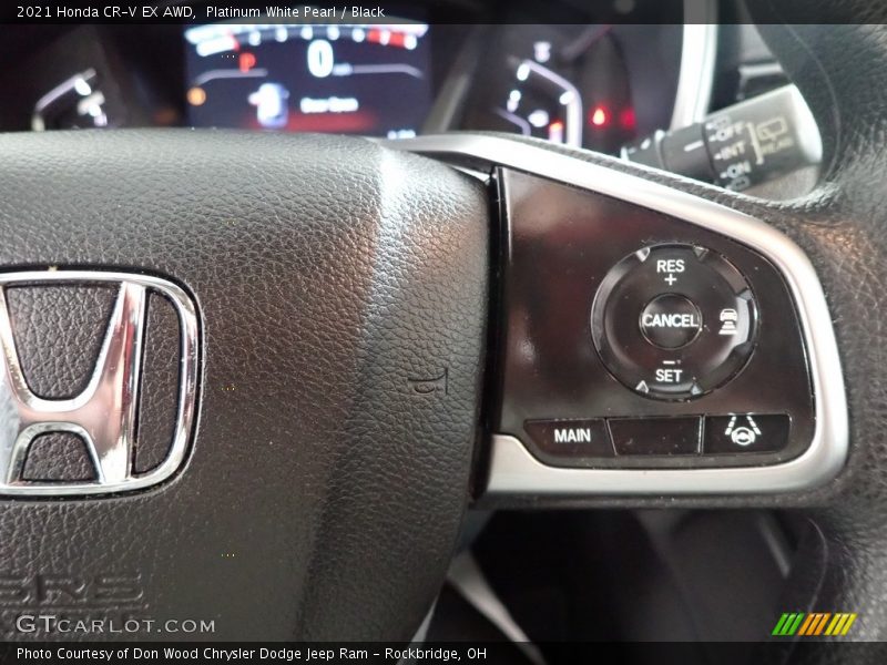 Platinum White Pearl / Black 2021 Honda CR-V EX AWD
