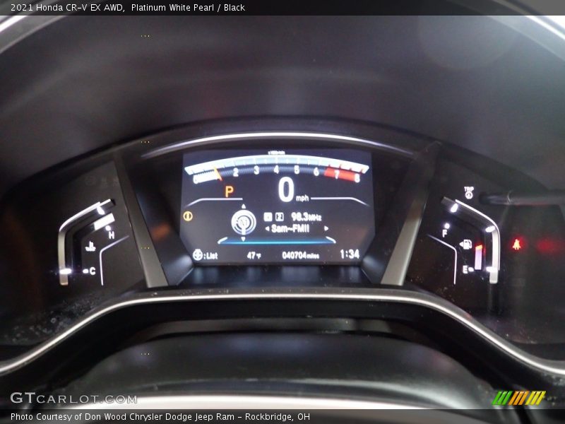 Platinum White Pearl / Black 2021 Honda CR-V EX AWD