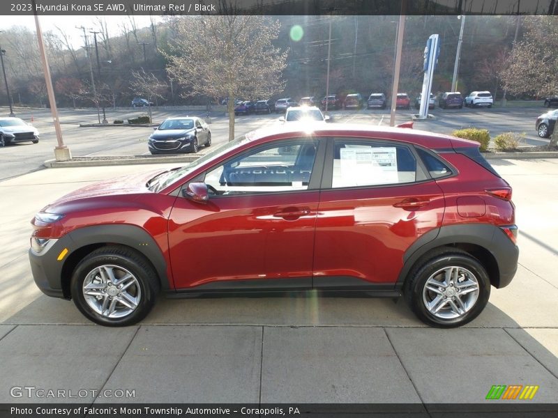 Ultimate Red / Black 2023 Hyundai Kona SE AWD