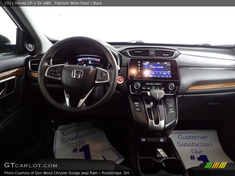 Platinum White Pearl / Black 2021 Honda CR-V EX AWD