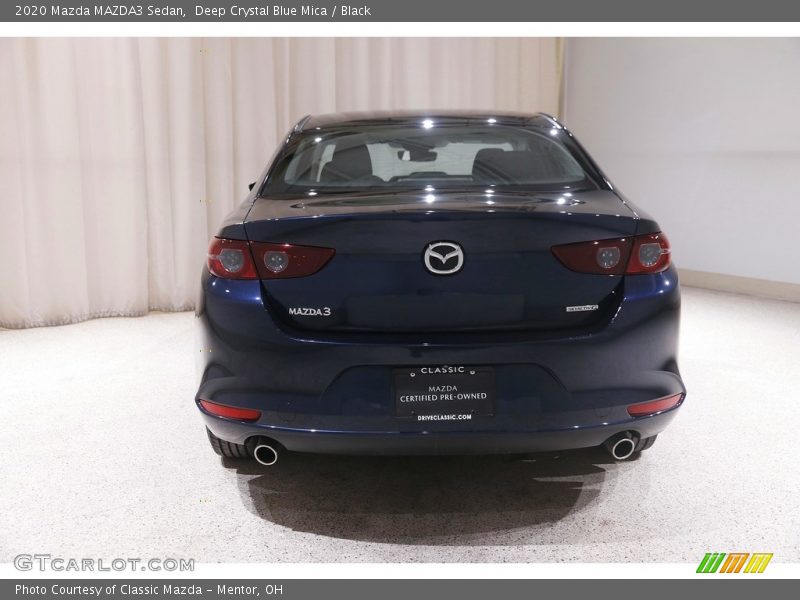 Deep Crystal Blue Mica / Black 2020 Mazda MAZDA3 Sedan