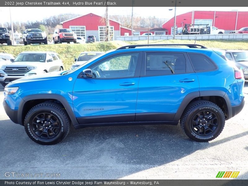 Hydro Blue Pearl / Black 2022 Jeep Cherokee Trailhawk 4x4