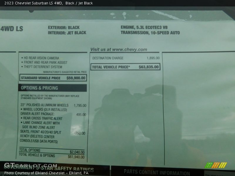 Black / Jet Black 2023 Chevrolet Suburban LS 4WD