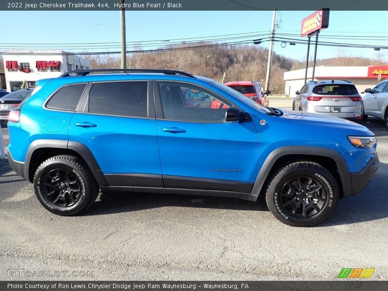 Hydro Blue Pearl / Black 2022 Jeep Cherokee Trailhawk 4x4