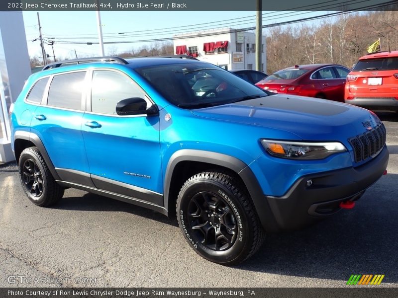 Hydro Blue Pearl / Black 2022 Jeep Cherokee Trailhawk 4x4