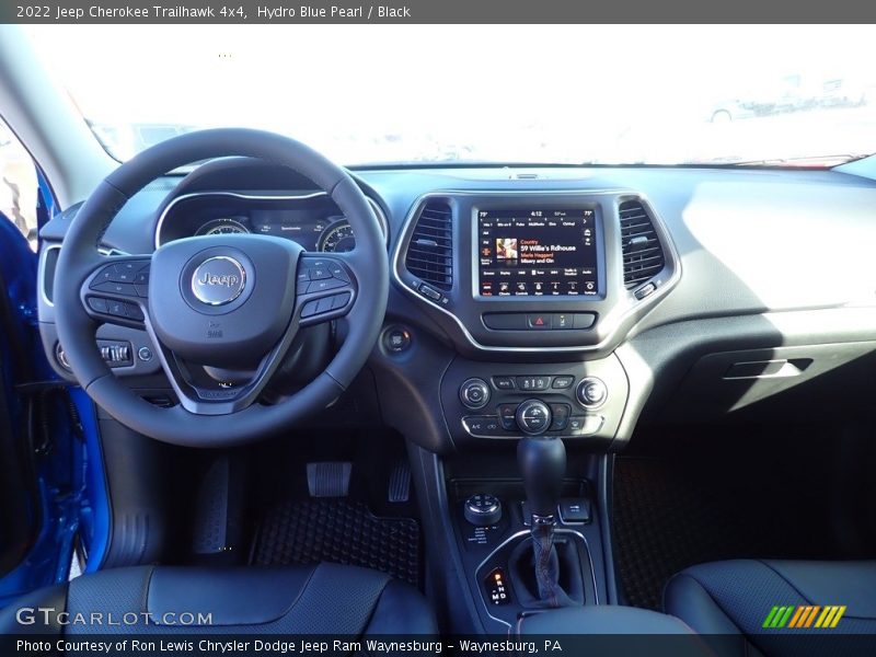 Hydro Blue Pearl / Black 2022 Jeep Cherokee Trailhawk 4x4