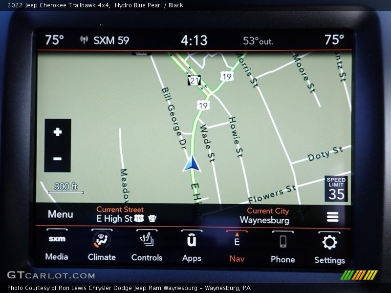 Hydro Blue Pearl / Black 2022 Jeep Cherokee Trailhawk 4x4