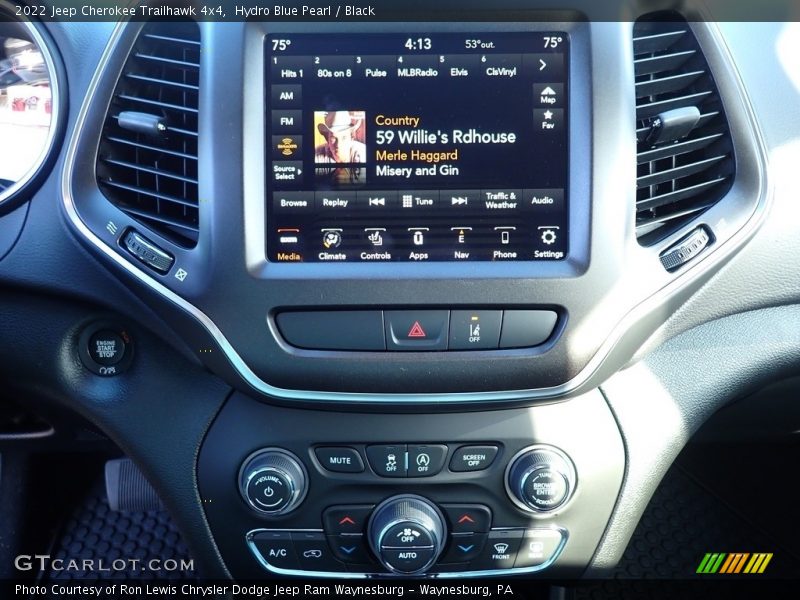 Hydro Blue Pearl / Black 2022 Jeep Cherokee Trailhawk 4x4