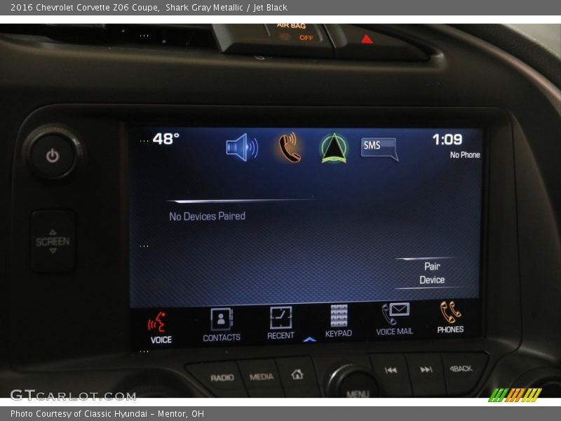 Shark Gray Metallic / Jet Black 2016 Chevrolet Corvette Z06 Coupe