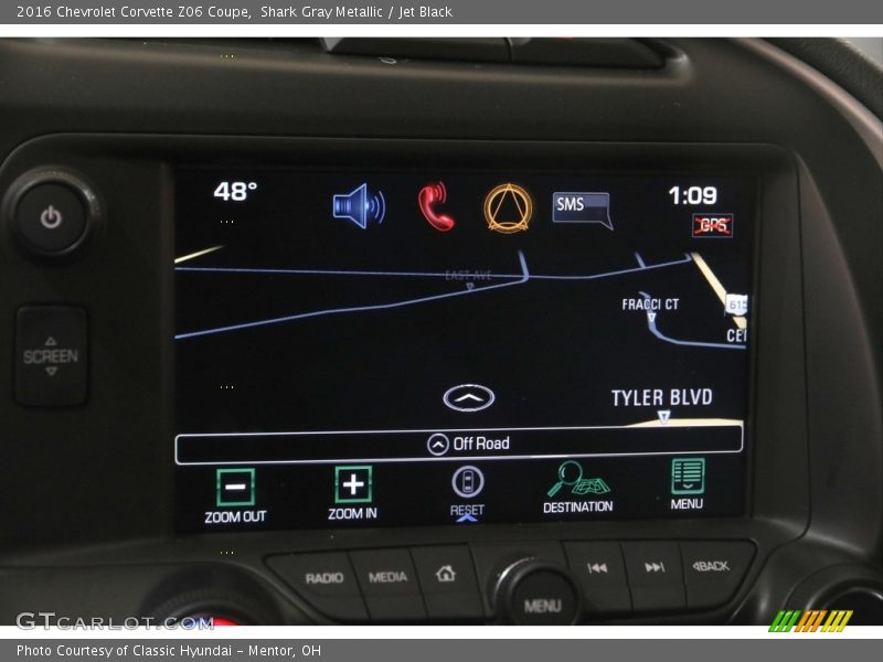 Shark Gray Metallic / Jet Black 2016 Chevrolet Corvette Z06 Coupe