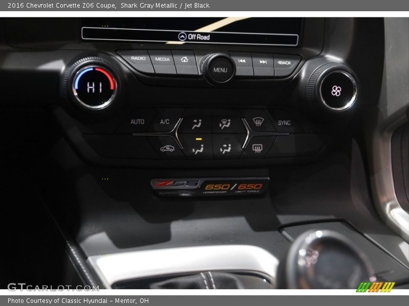 Shark Gray Metallic / Jet Black 2016 Chevrolet Corvette Z06 Coupe