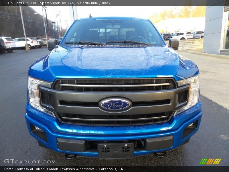 Velocity Blue / Black 2019 Ford F150 XLT Sport SuperCab 4x4