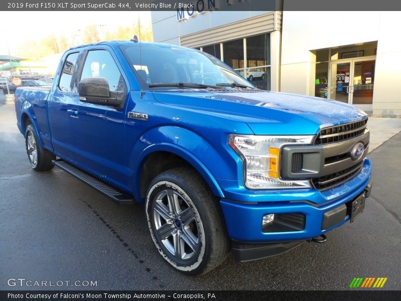 Velocity Blue / Black 2019 Ford F150 XLT Sport SuperCab 4x4