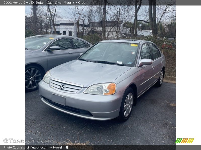 Satin Silver Metallic / Gray 2001 Honda Civic EX Sedan