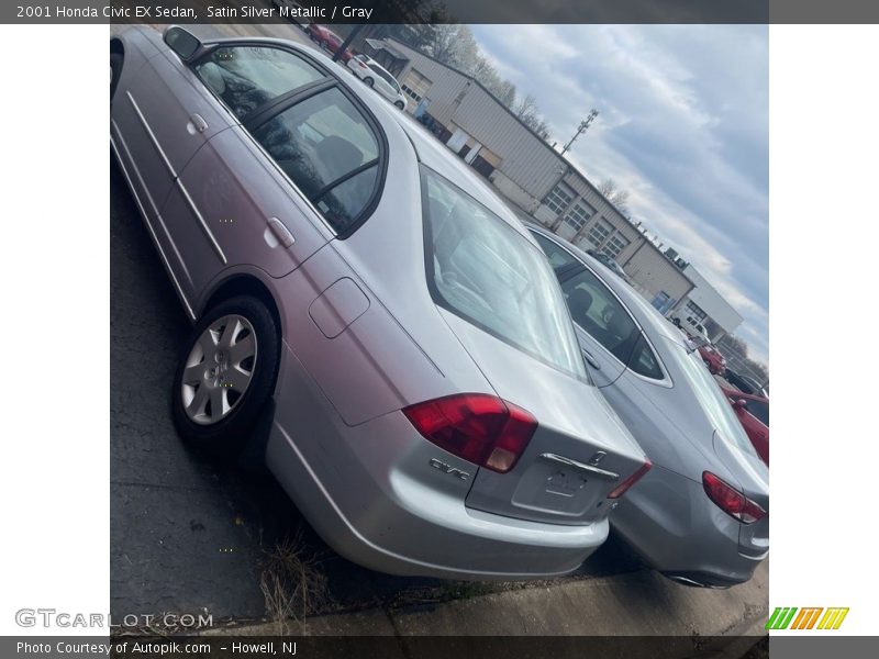 Satin Silver Metallic / Gray 2001 Honda Civic EX Sedan