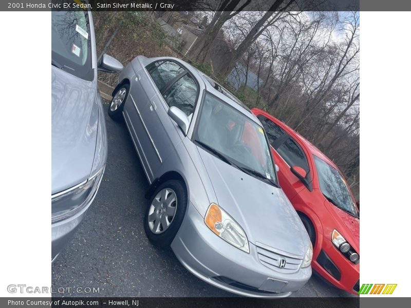 Satin Silver Metallic / Gray 2001 Honda Civic EX Sedan