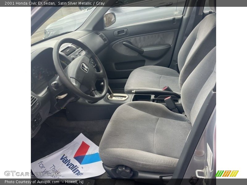 Satin Silver Metallic / Gray 2001 Honda Civic EX Sedan