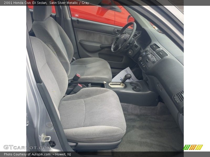 Satin Silver Metallic / Gray 2001 Honda Civic EX Sedan
