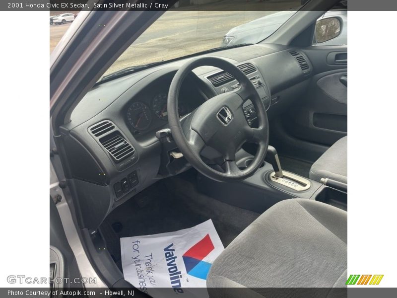 Satin Silver Metallic / Gray 2001 Honda Civic EX Sedan