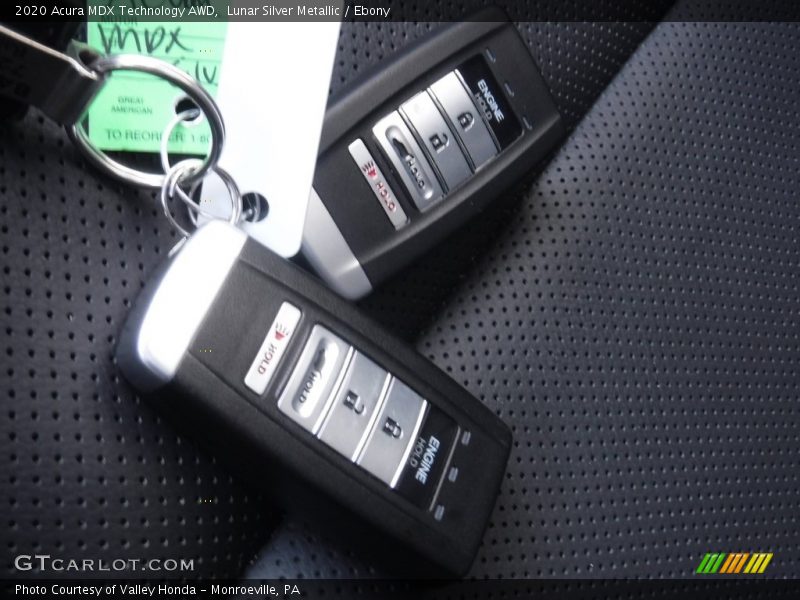 Lunar Silver Metallic / Ebony 2020 Acura MDX Technology AWD